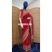 Net Saree Red Golden Border (With Adjustable Blouse)