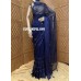 Pure Siffon With Kashmiri work Dark Blue Sari