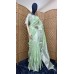 ORGANZA SAREE (LIGNT PARROT GREEN COLOR) (ADJUSTABLE BLOUSE INCLUDED)